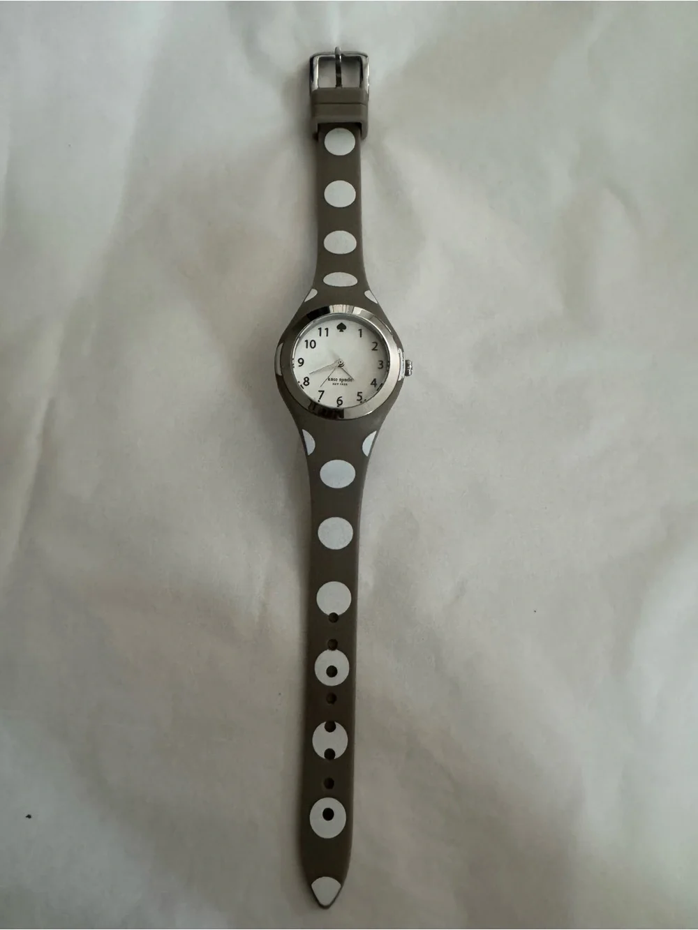 Kate Spade New York Grey Polka dot silicone Quartz watch 3 ATM